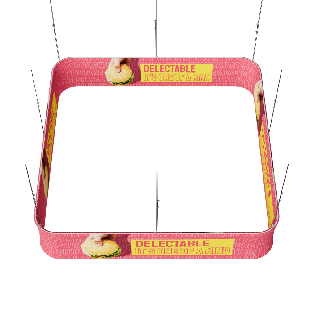 Skytube Round Corner Square Hanging Banner