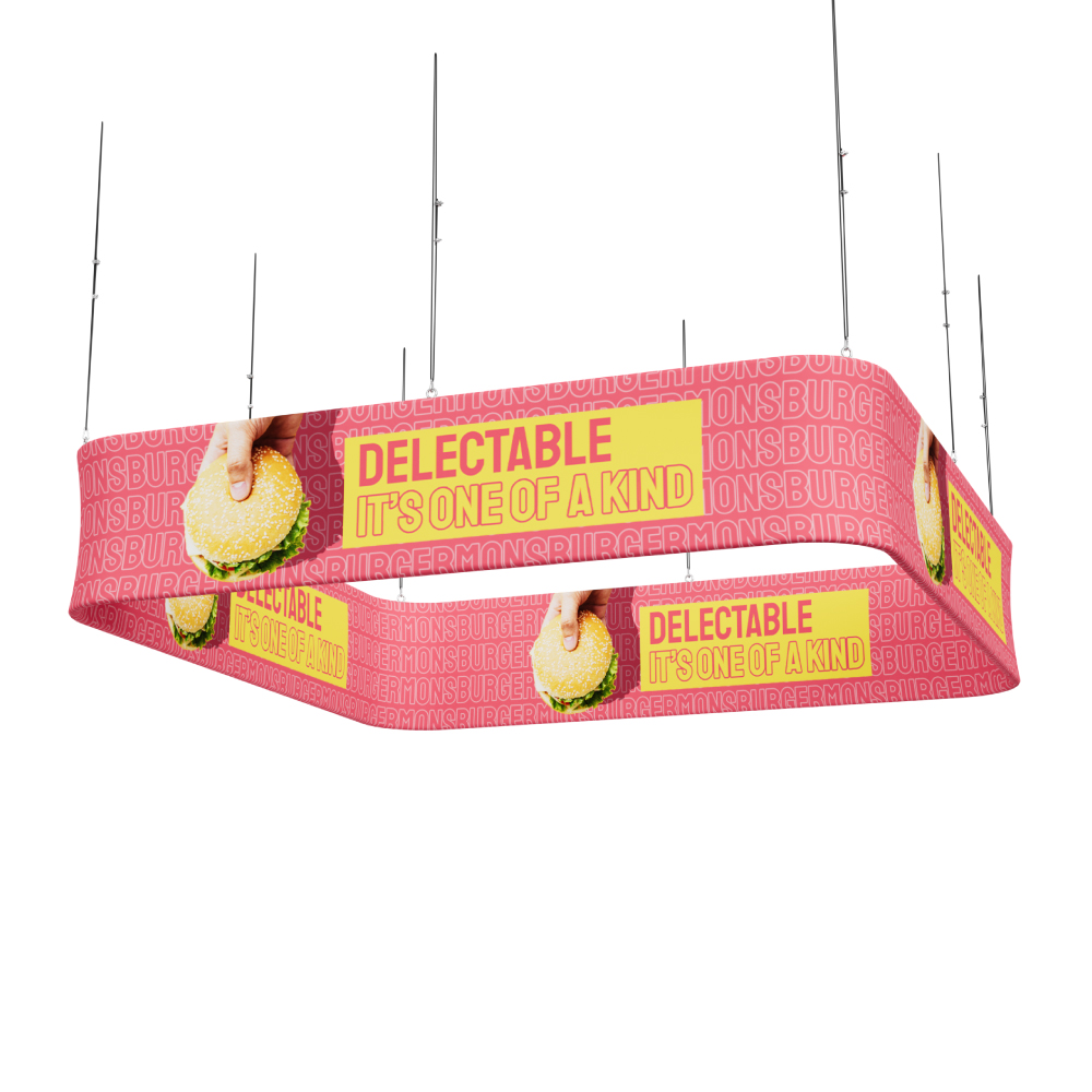 Skytube Round Corner Square Hanging Banner