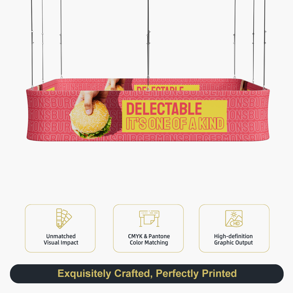 Skytube Round Corner Square Hanging Banner