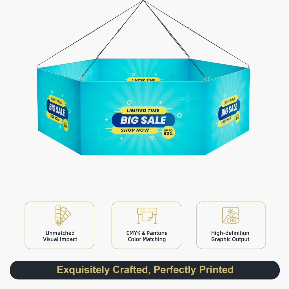 Skytube Hexagon Hanging Banner