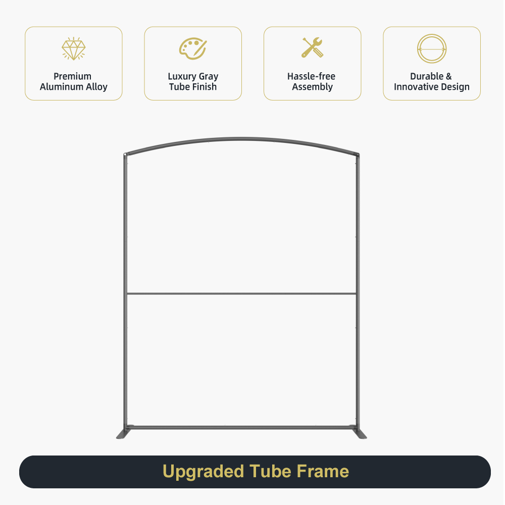 Arch-Top Fabric Banner Stand