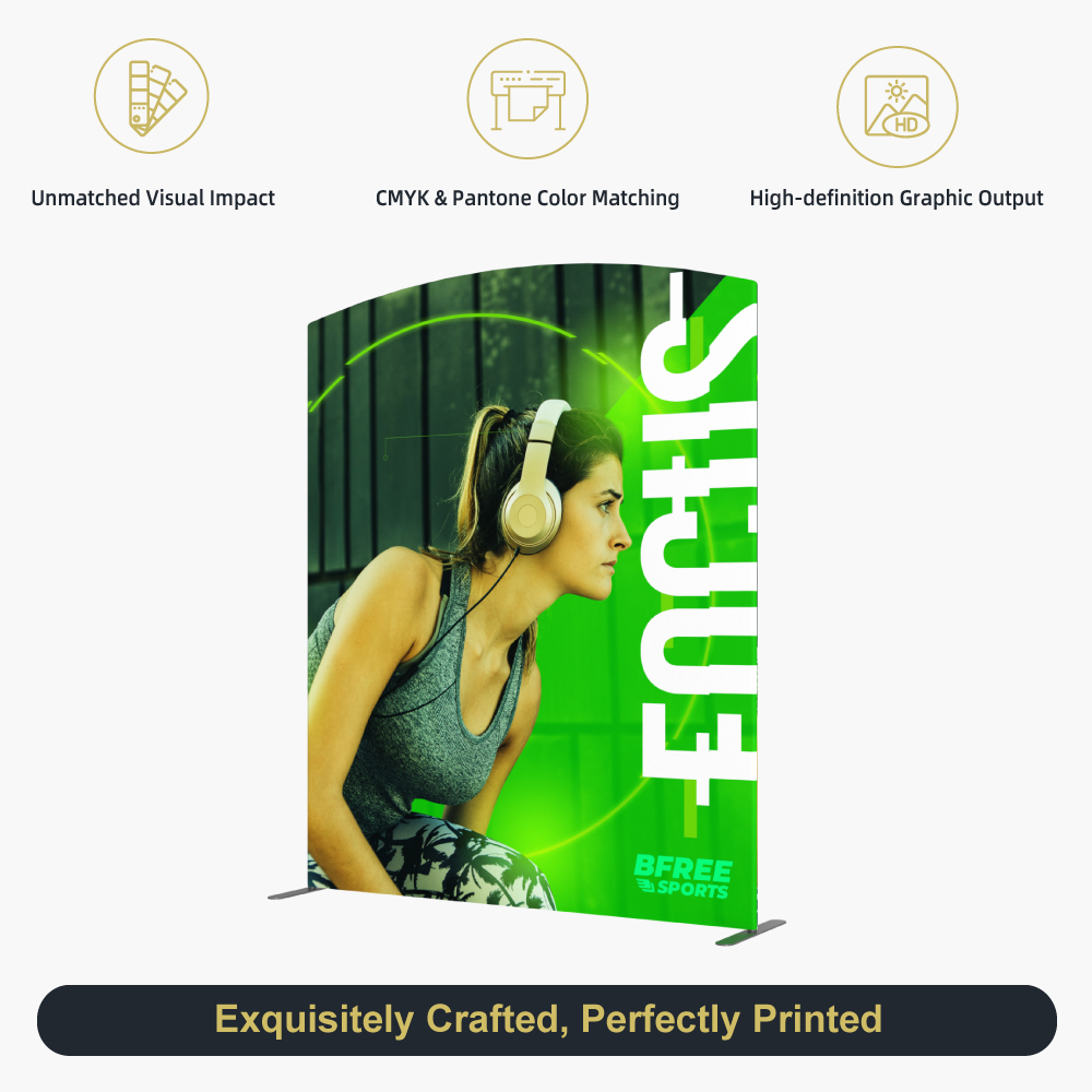 Arch-Top Fabric Banner Stand