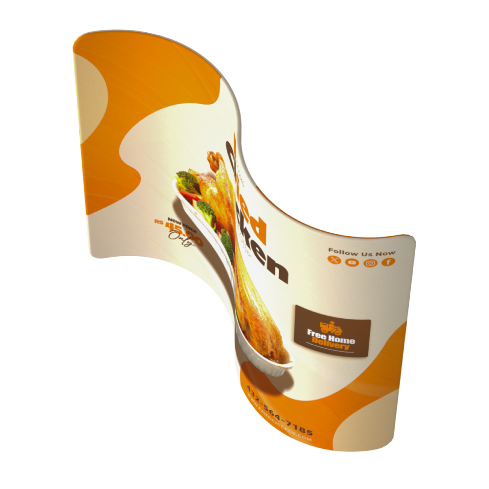 S-Shape Wave Fabric Backdrop
