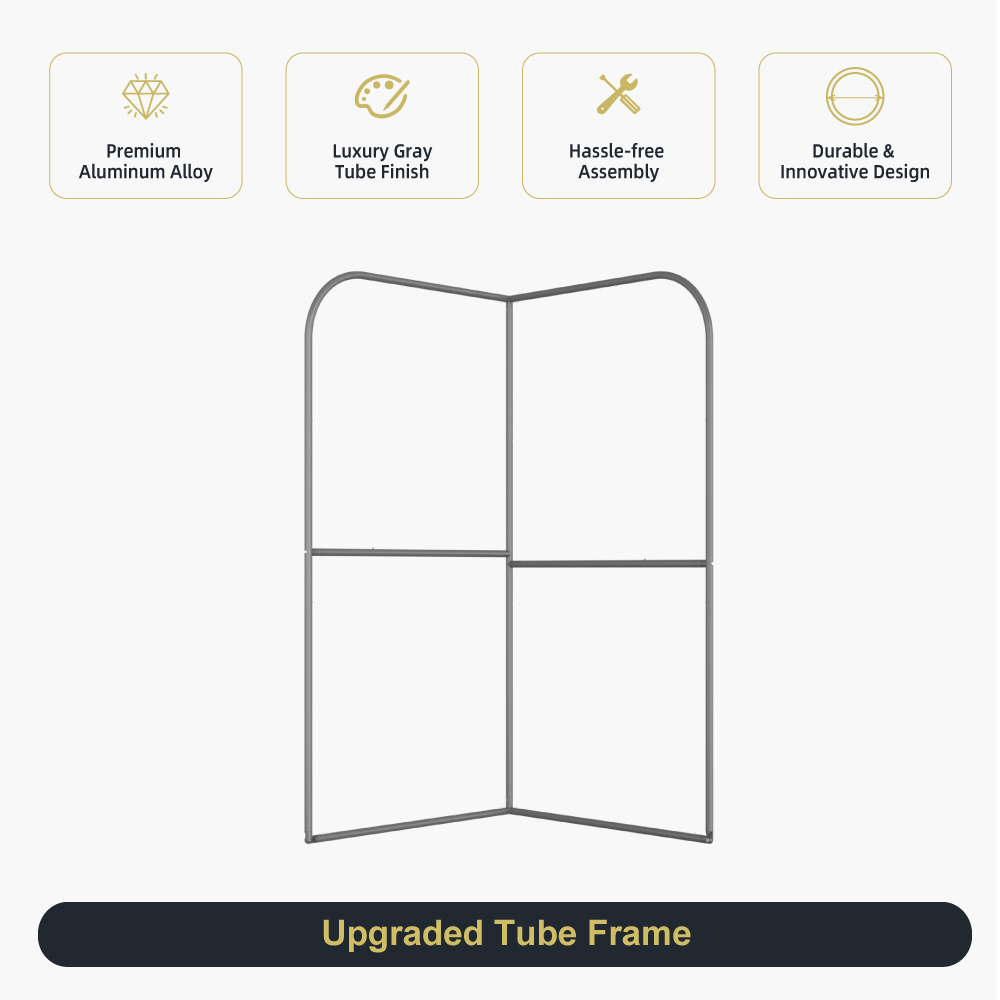 L-Shaped Round Corner Fabric Banner Stand
