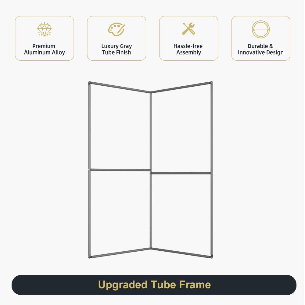 L-Shaped Square Corner Fabric Banner Stand