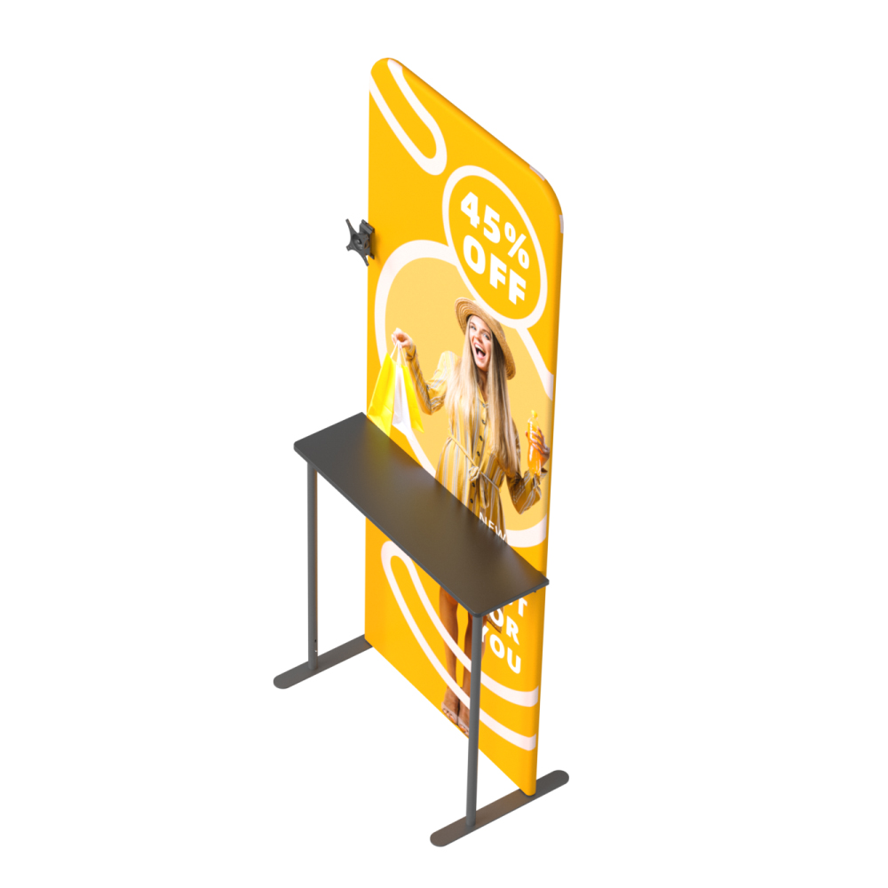 Tension Fabric Stand with Shelf&amp;TV Mount