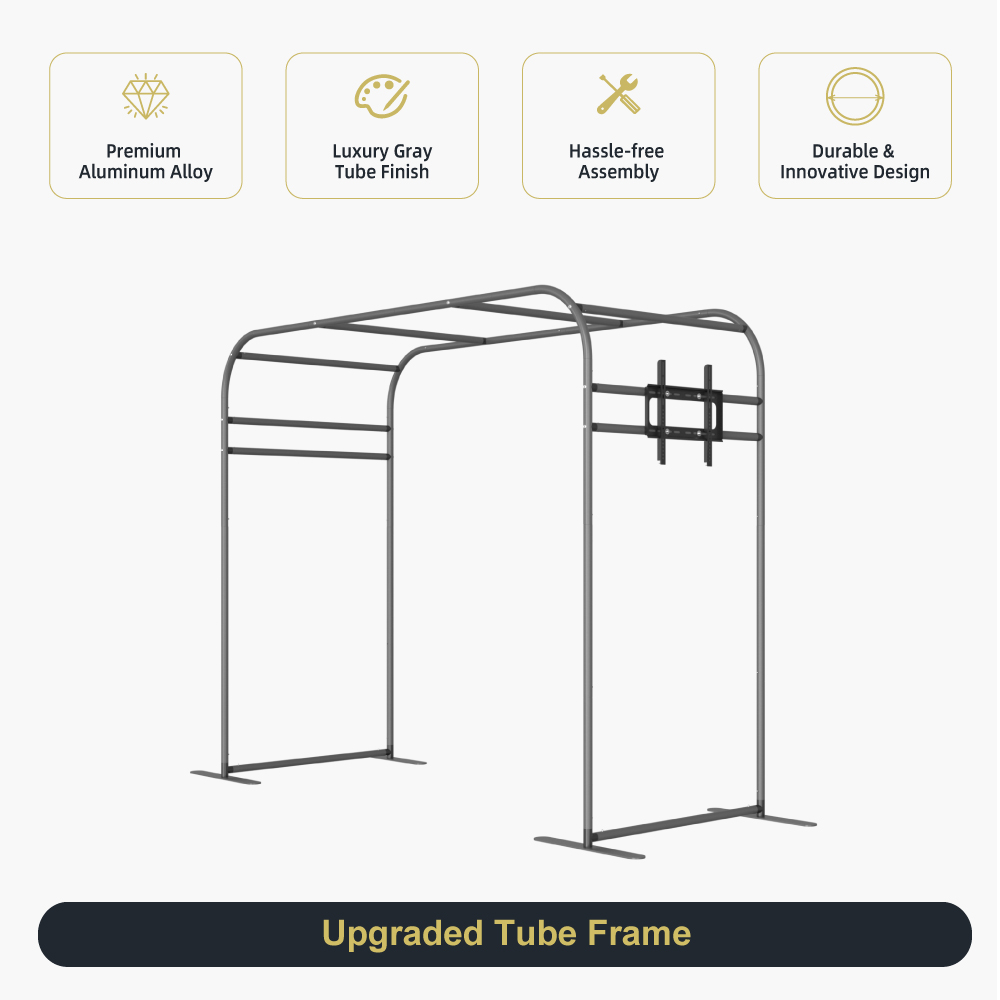Square Arch Display with TV Rack