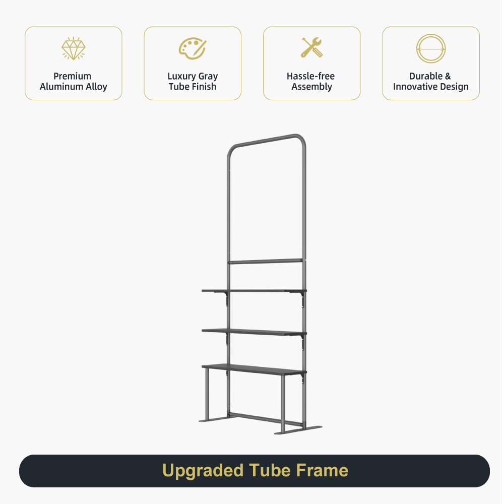 Tension Fabric Stand with Shelves