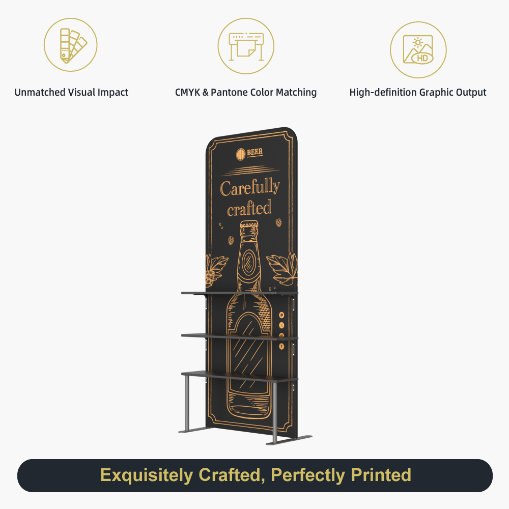 Tension Fabric Stand with Shelves