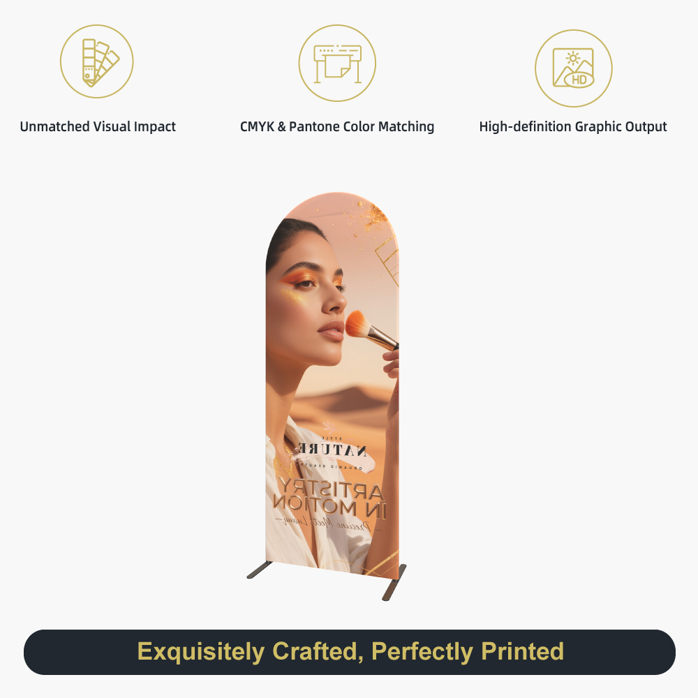 Magnetic Arch-Top Fabric Banner Stand