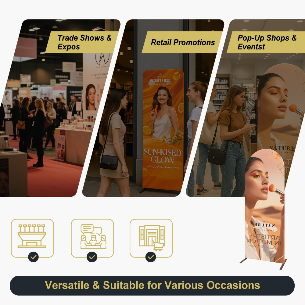Magnetic Arch-Top Fabric Banner Stand