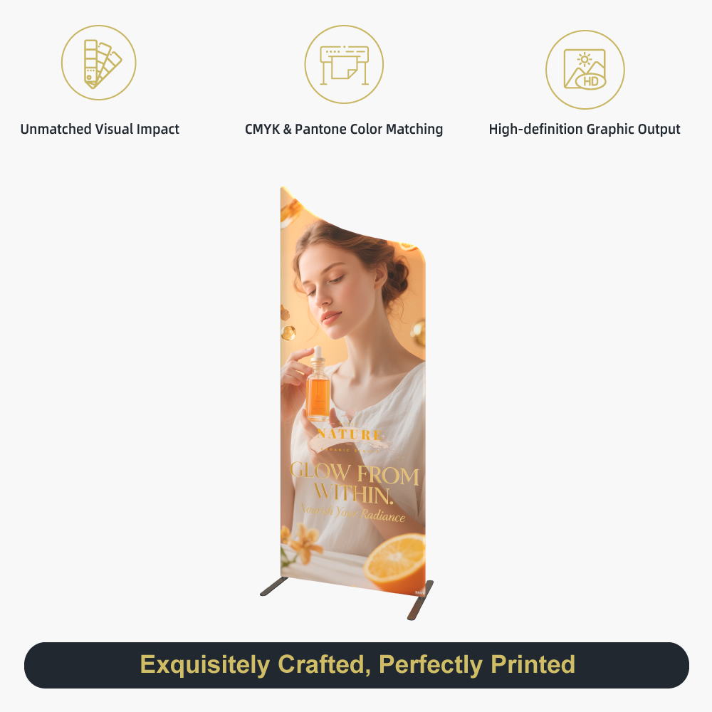 Magnetic Concave Slope-Top Fabric Banner Stand