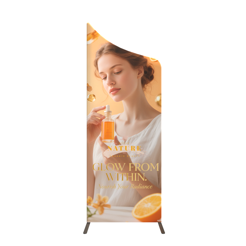 Magnetic Concave Slope-Top Fabric Banner Stand