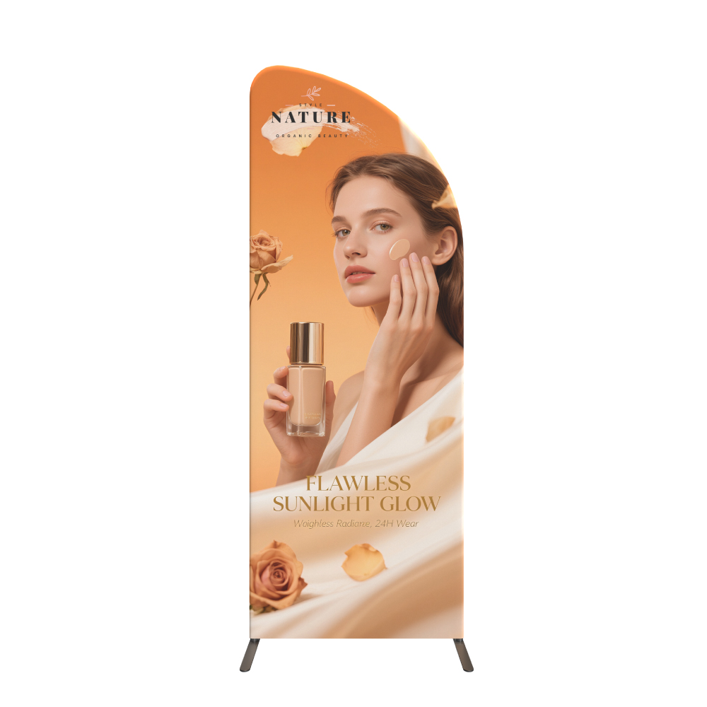 Magnetic Convex Slope-Top Fabric Banner Stand