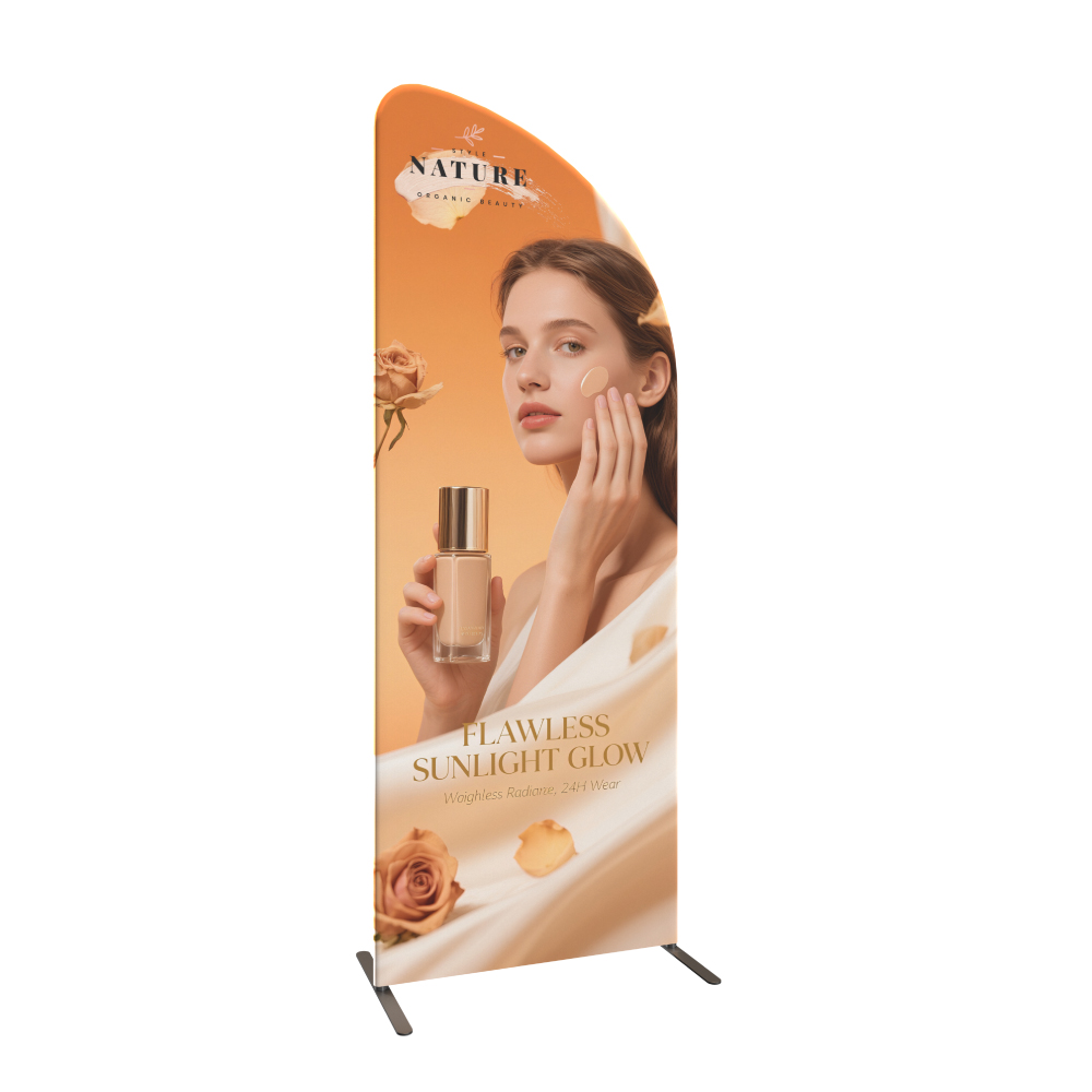 Magnetic Convex Slope-Top Fabric Banner Stand