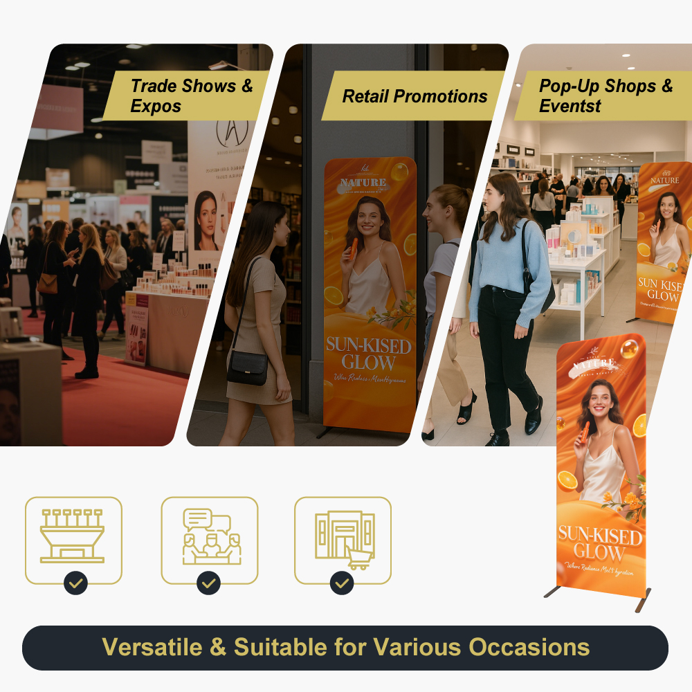 Magnetic Straight Fabric Banner Stand