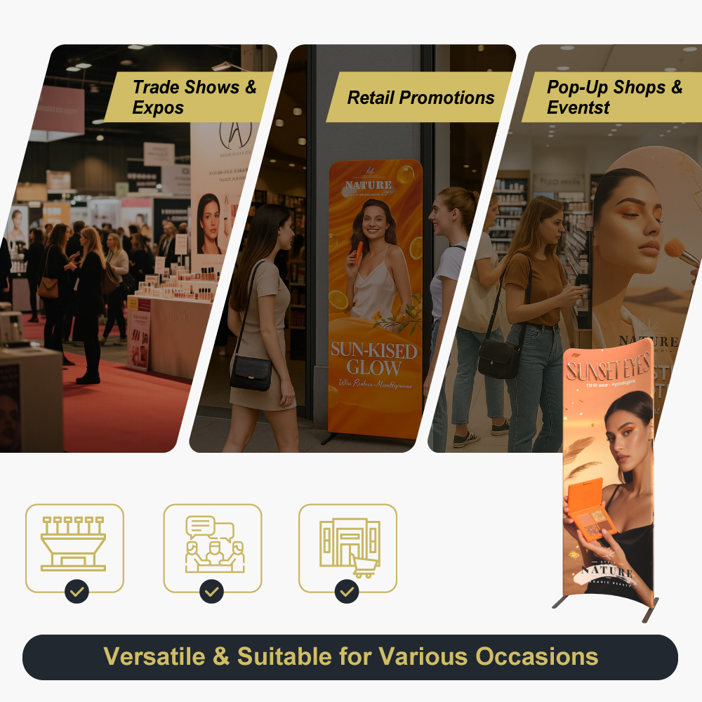Magnetic Curved Fabric Banner Stand