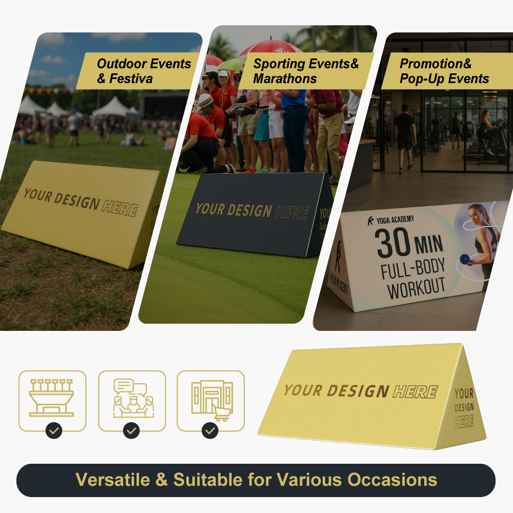 Triangle Outdoor Banner Stand